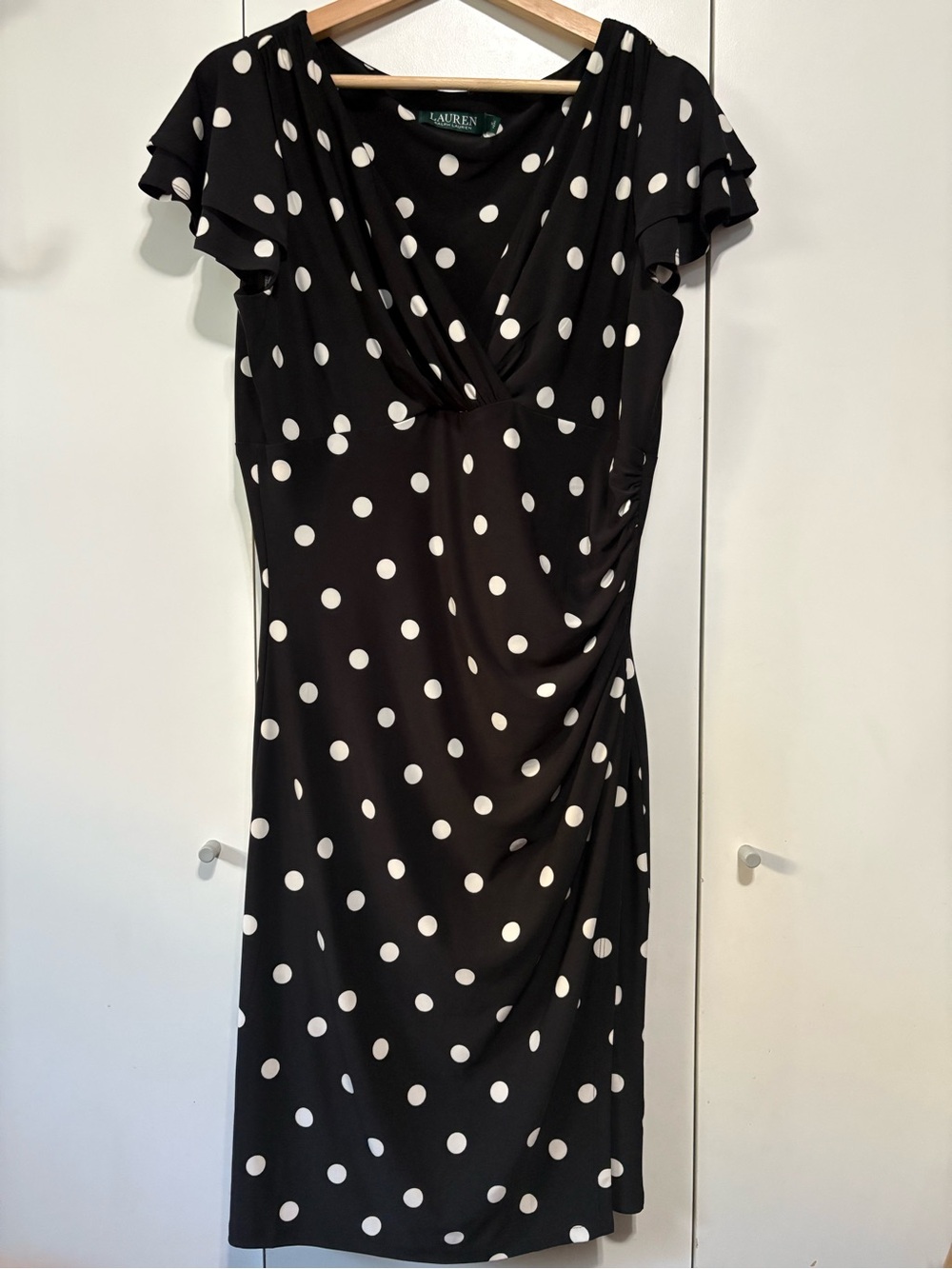 Lauren Ralph Lauren Black Dress with White Polka Dots